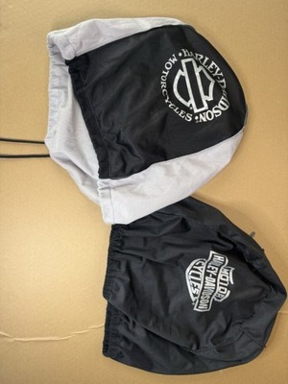 Harley-Davidson Motorcycle Helmet Storage Bags Drawstring Set of 2